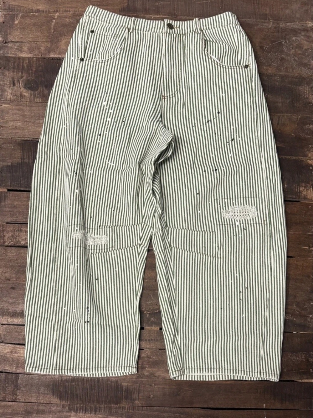 🔥Brand New Barrel Of Dreams Jeans - Olive Stripe - By Jaded Gypsy